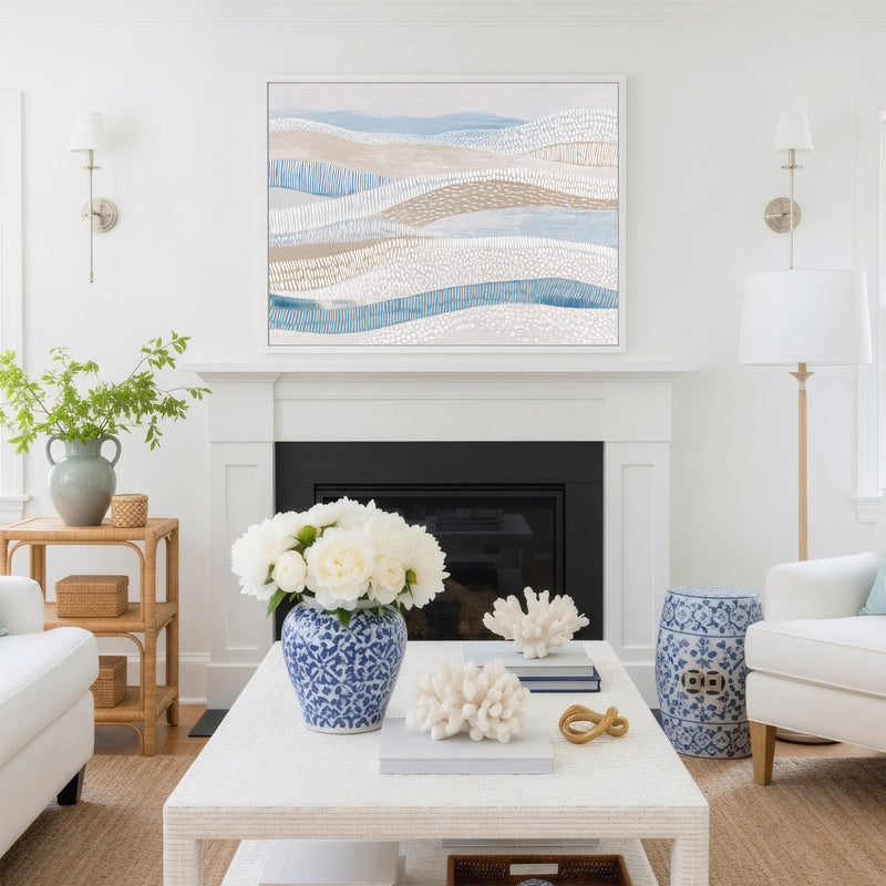 Coastal Rhythms Abstract Canvas Art