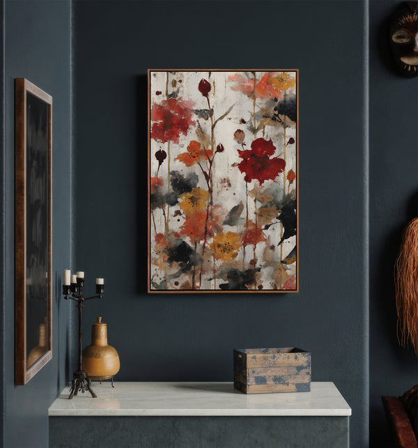 The Autumn Bloom Abstract Floral Art Print