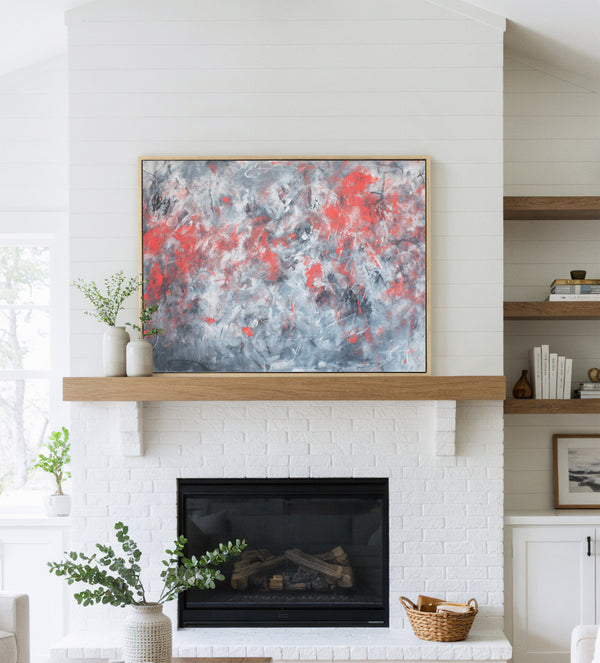 Estampe abstraite aux teintes fondues