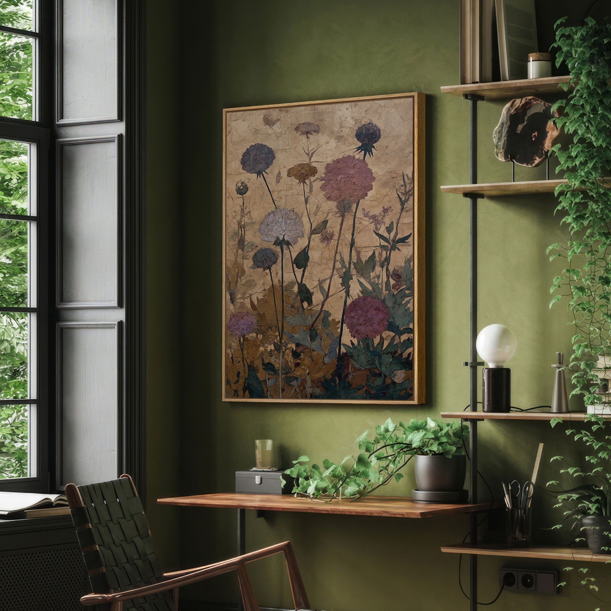 The Gilded Thistle Botanical Art Print