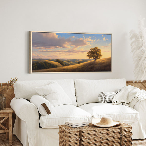 Golden Ridge Landscape Canvas Art