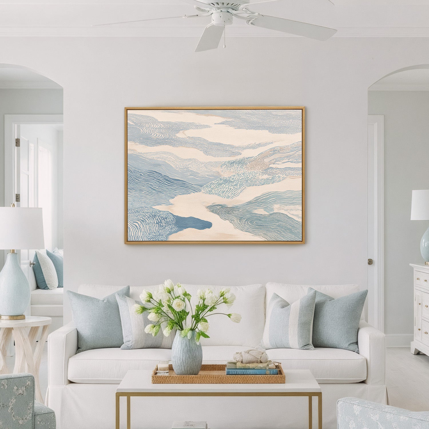 The Serene Currents Abstract Art Print