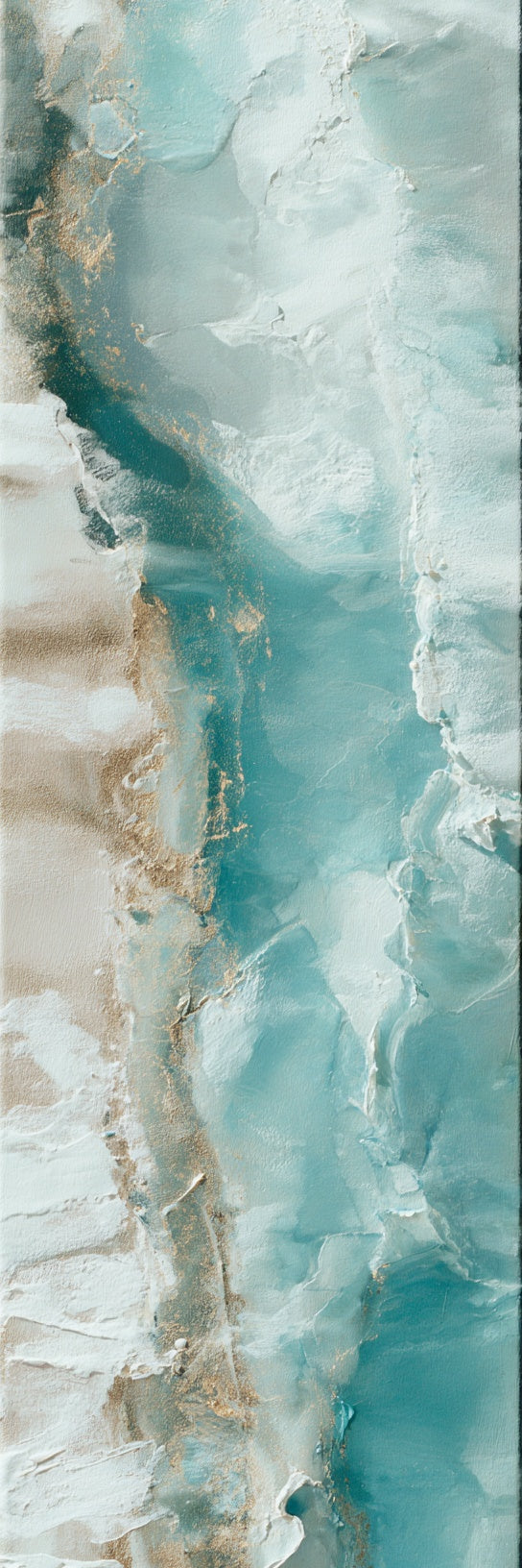 Teal Ocean Abstract Canvas Print