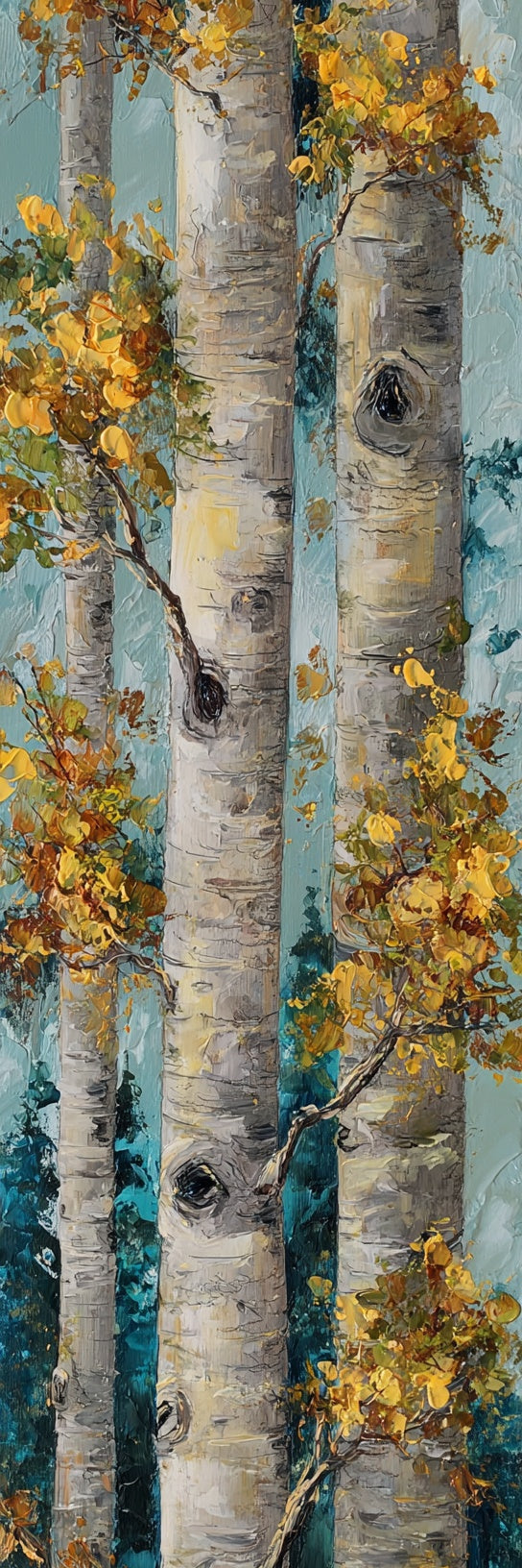 Birch Tree Forest Autumn Canvas Print