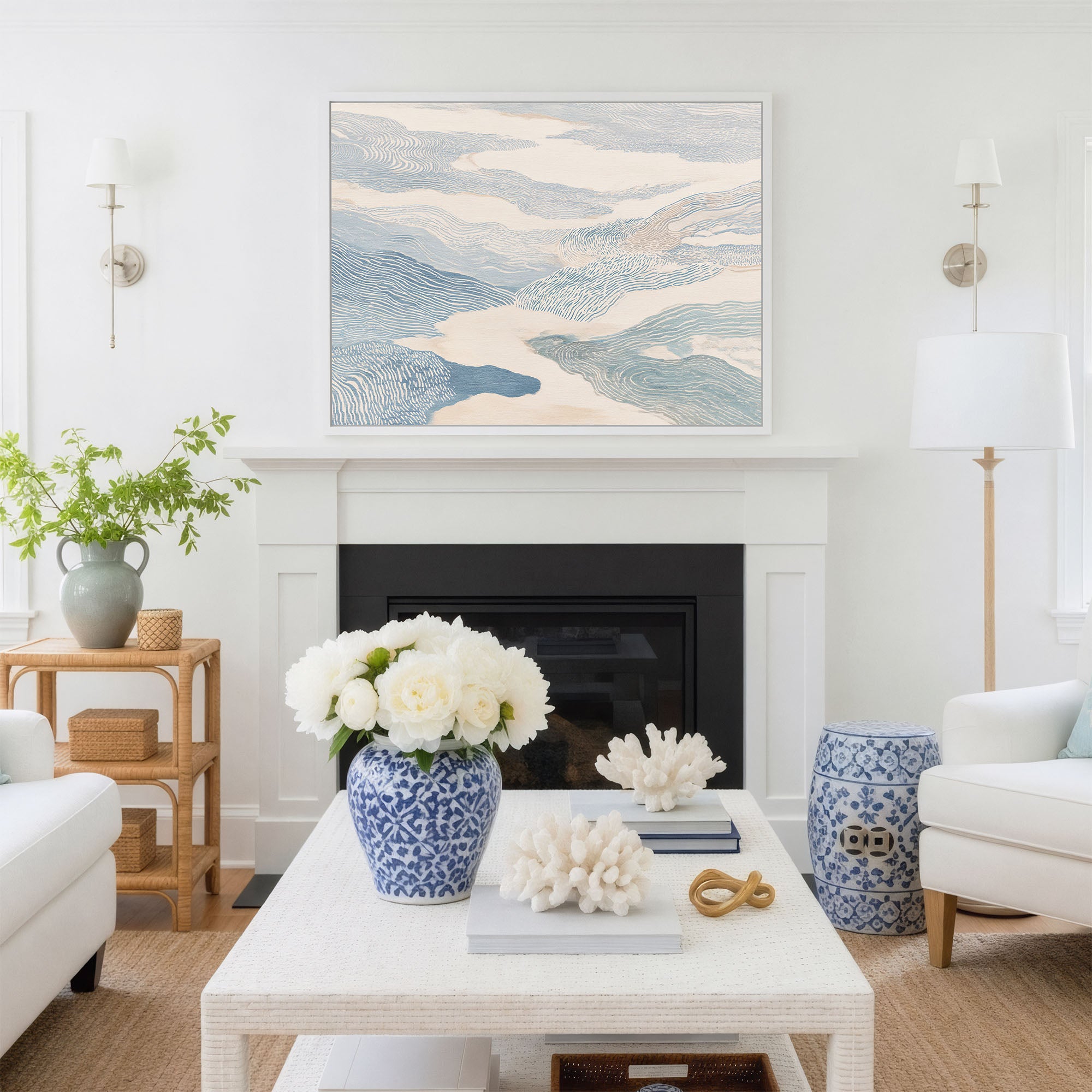 The Serene Currents Abstract Art Print