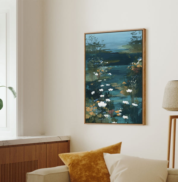 The Tranquil Water Garden Abstract Art Print
