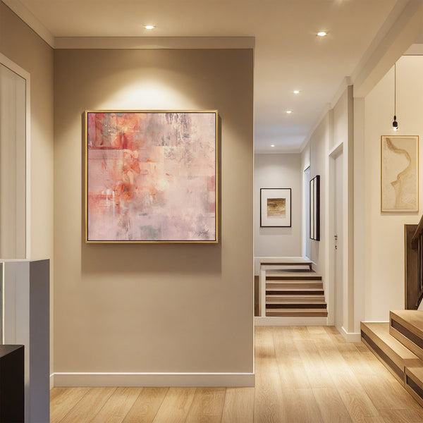 Blush Pink Abstract Wall Art