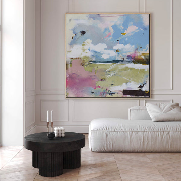 Estampe abstraite Horizon onirique