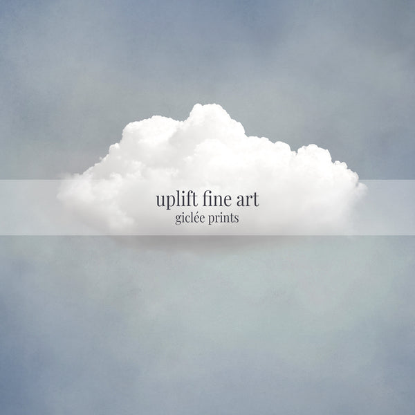 Tableau sur toile nuage bleu doux
