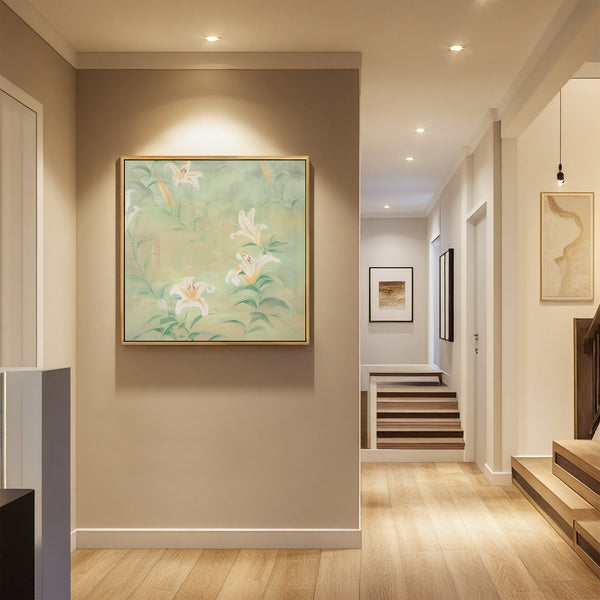 Imprimé botanique Lys serein