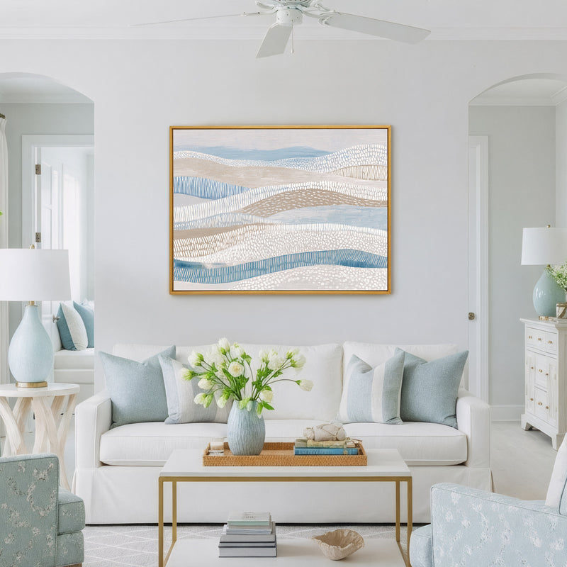 Coastal Rhythms Abstract Canvas Art