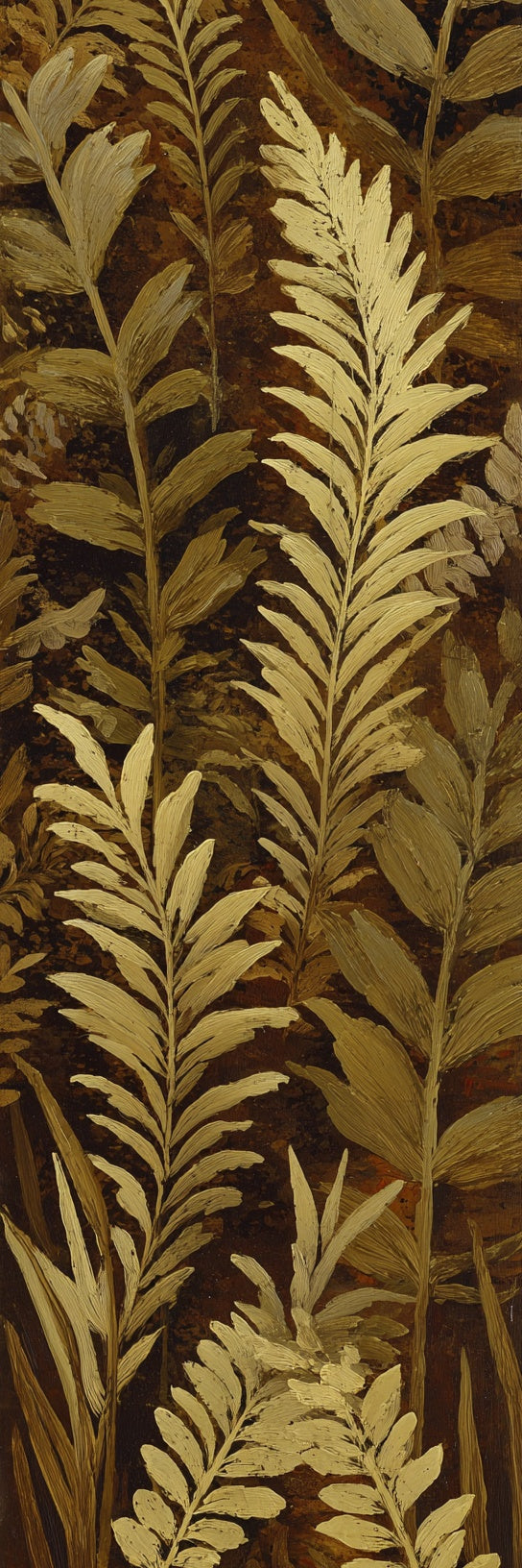 Golden Fern Botanical Canvas Print