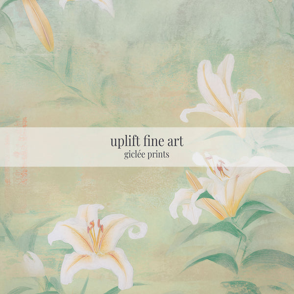 Imprimé botanique Lys serein