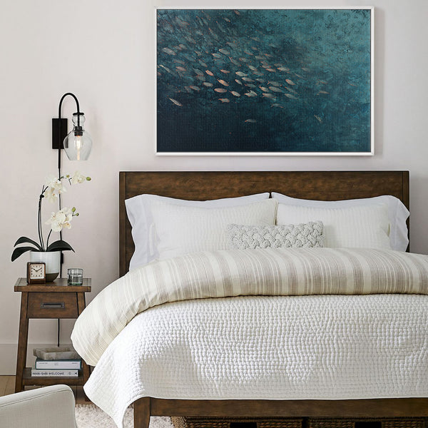 School of Fish Canvas Wall Art Print