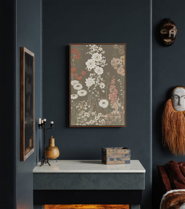 Der botanische Wandteppich Wildblumen-Kunstdruck