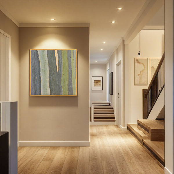 Impression d'art mural en écorce d'eucalyptus australien