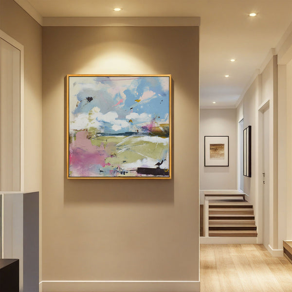 Estampe abstraite Horizon onirique