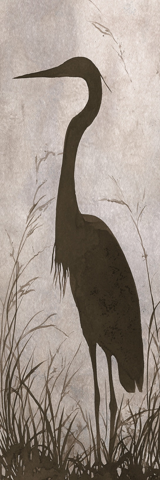 Heron Silhouette Nature Minimalist Canvas Print