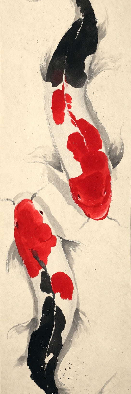 Japanese Koi Fish Ink Canvas Print