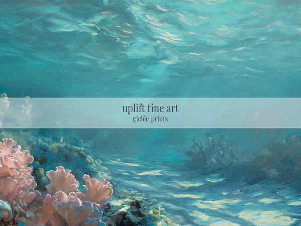 Tableau sur toile représentant un récif corallien sous-marin