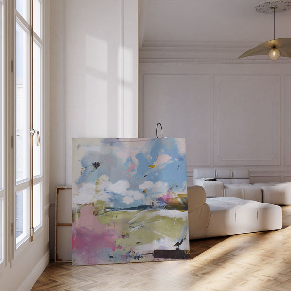 Estampe abstraite Horizon onirique