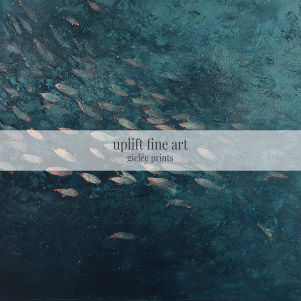 School of Fish Canvas Wall Art Print