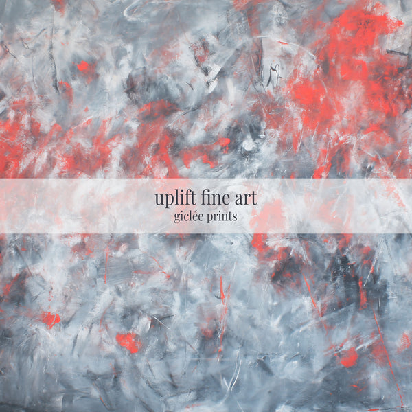 Estampe abstraite aux teintes fondues