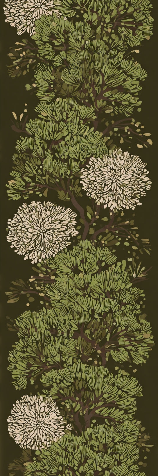 Tableau imprimé sur toile motifs végétaux verts