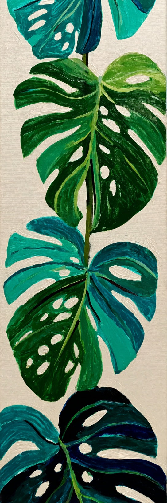 Tropical Monstera Leaf Botanical Canvas Print
