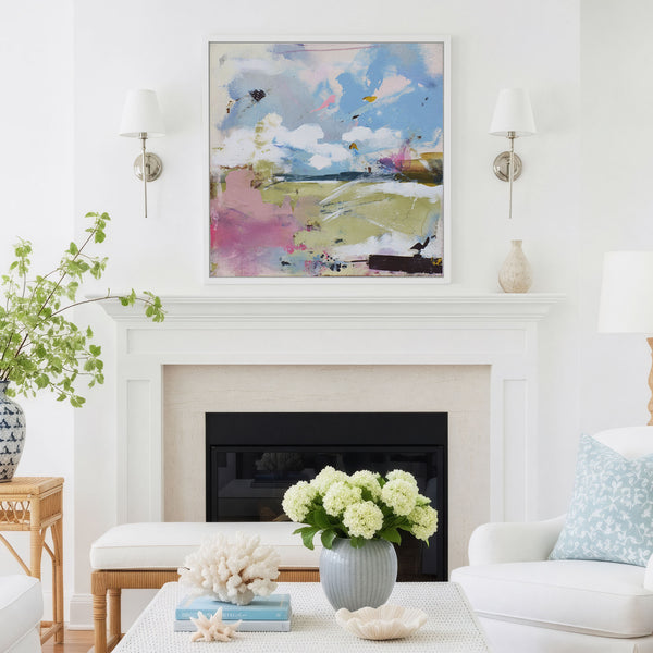 Estampe abstraite Horizon onirique