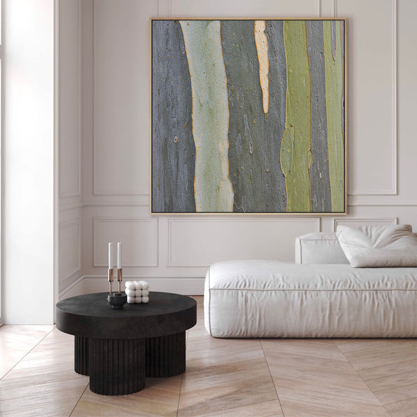 Impression d'art mural en écorce d'eucalyptus australien