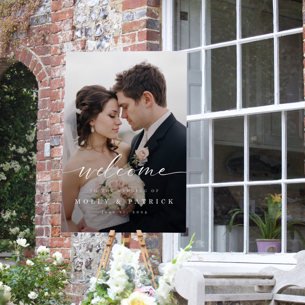 Custom Wedding Welcome Sign with Photo D9