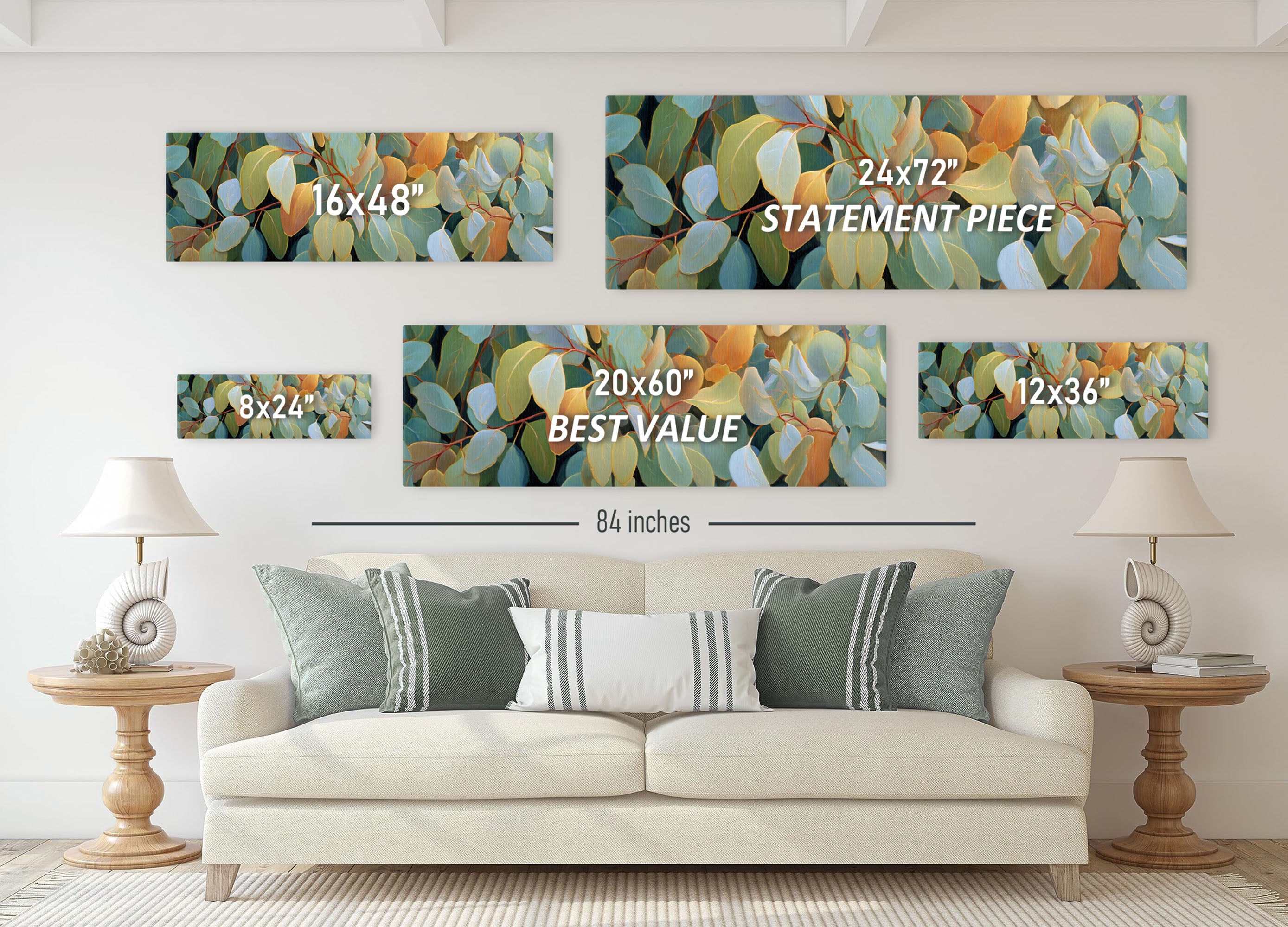 Eucalyptus Leaf Canvas Wall Art Print