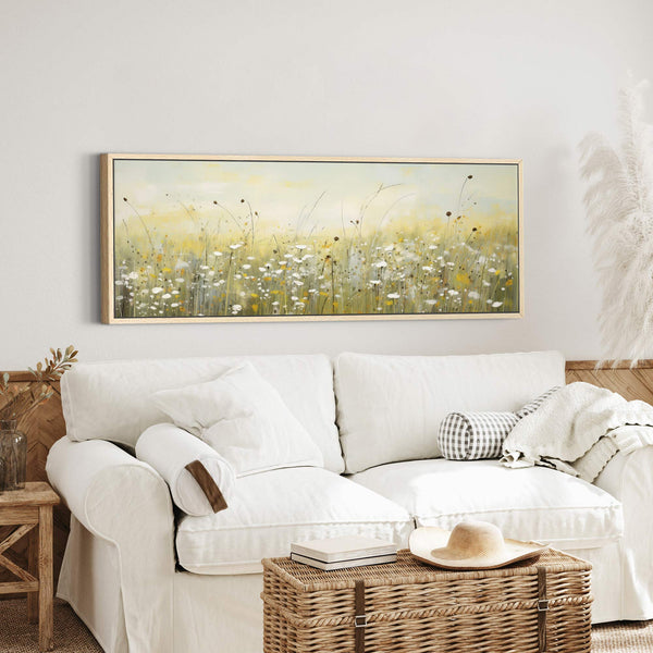 Goldene Blüten-Leinwandbild