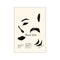Abstract black shapes suggesting facial features like eyes and lips on a cream background, with the title 'Beau Soir' centered. Evokes a thoughtful and elegant mood.