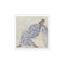 art print by Sofia Lind showing a reclining figure in a cream chair wearing a robe patterned with blue details