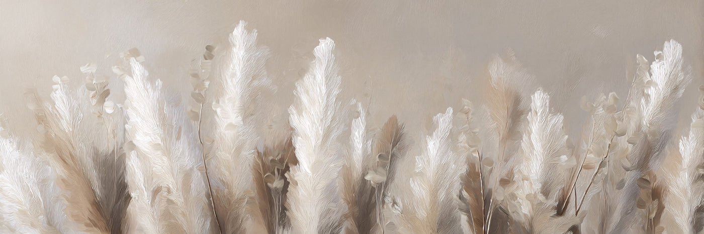 Tableau sur toile imprimé sur herbe de la pampa
