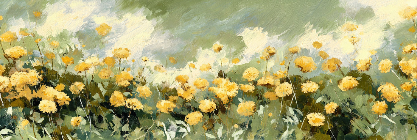 Yellow Floral Field Canvas Print