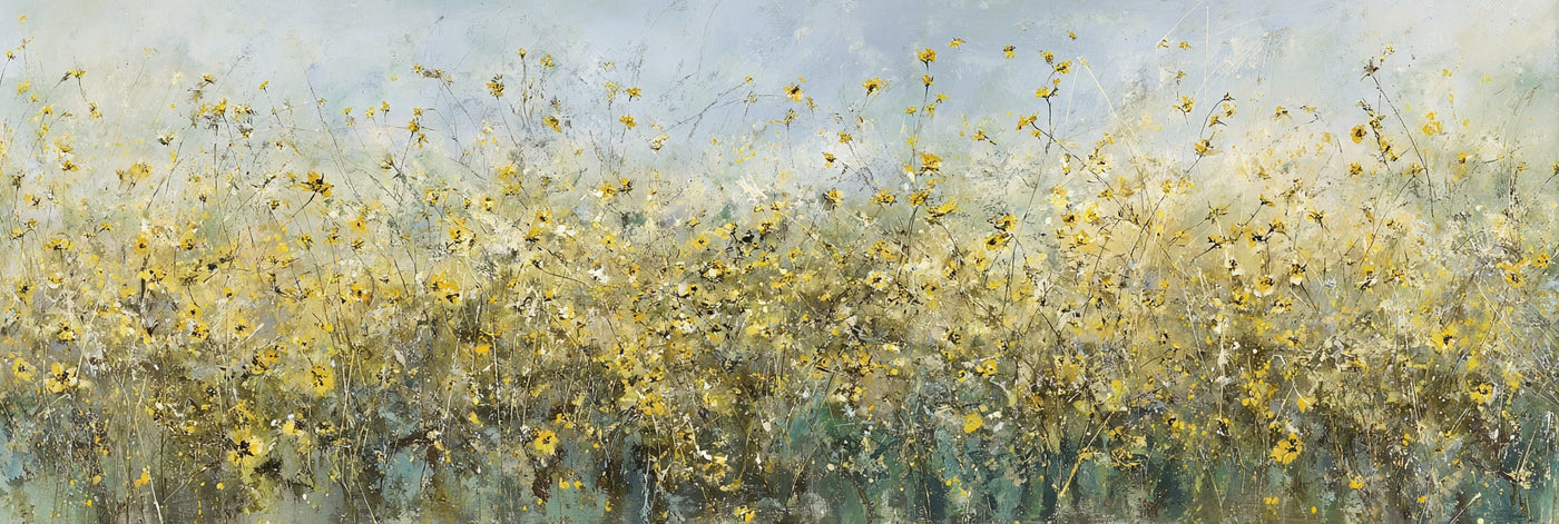 Leinwanddruck „Gelbes Wildblumenfeld“