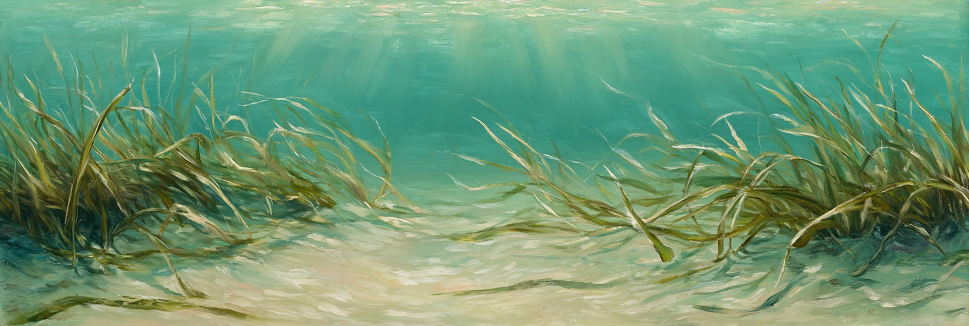 Leinwanddruck „Ruhige Unterwasserwelt mit Seegras“