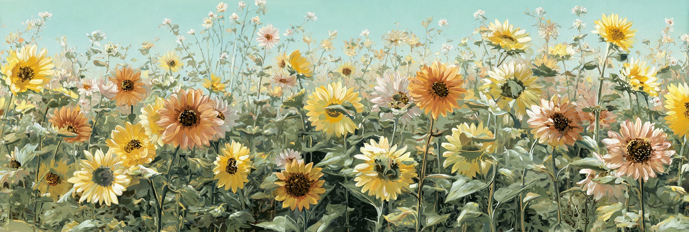 Sunflower Field Landscape Canvas Print