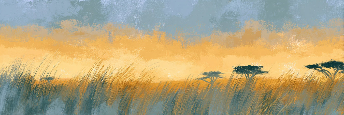 Savanna Sunset Trees Canvas Print