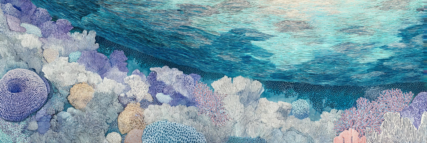 Vibrant Coral Reef Landscape Canvas Print
