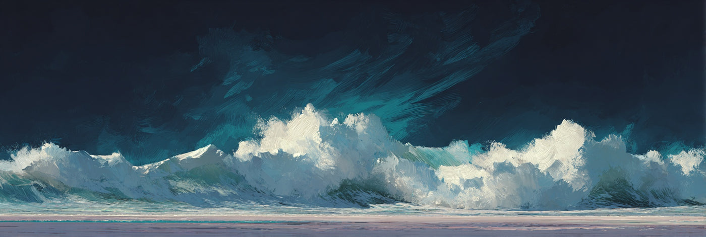 Crashing Waves Ocean Canvas Print