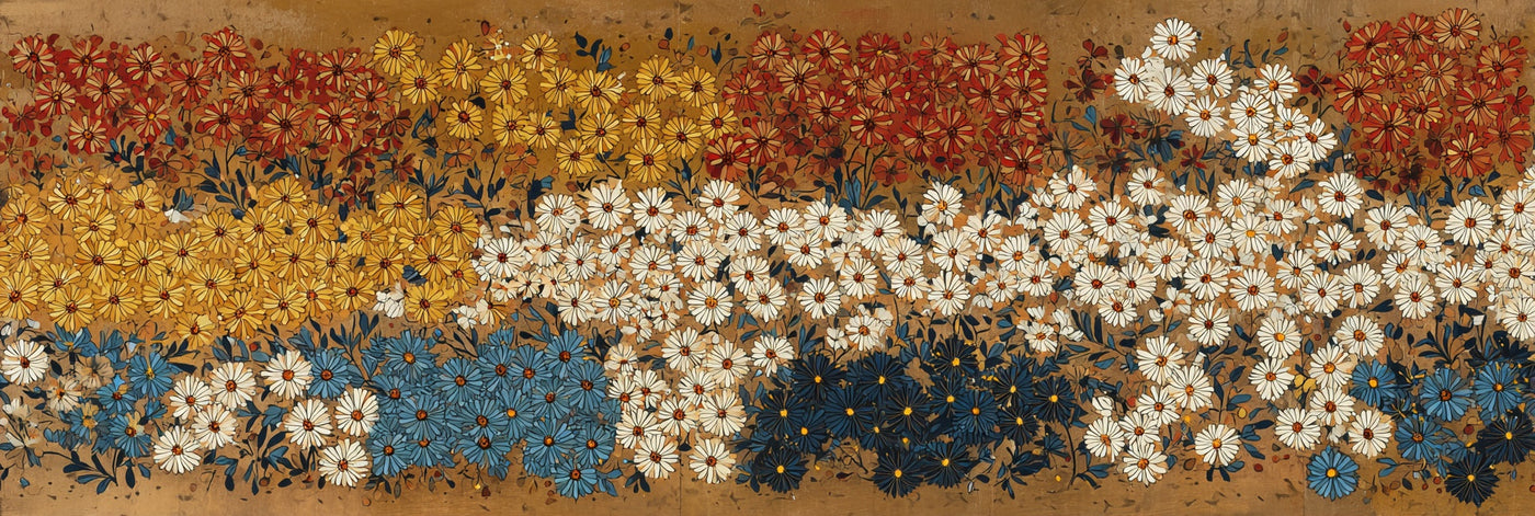 Leinwanddruck „Chrysanthemengarten“
