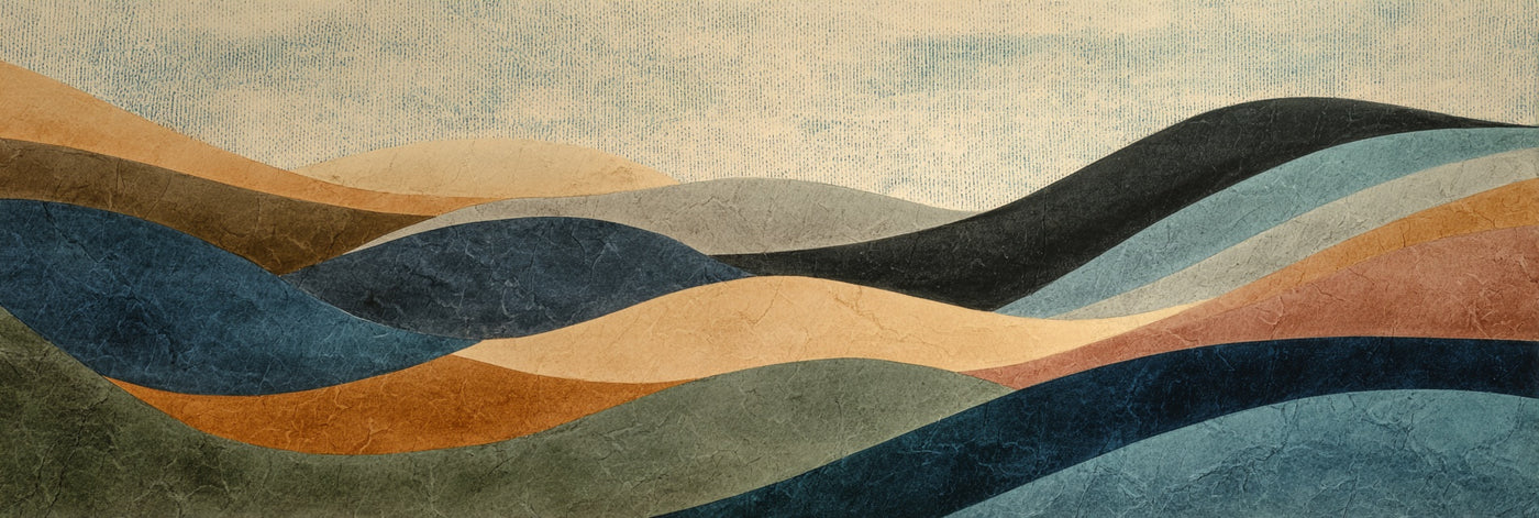 Abstract Landscape Waves Canvas Print