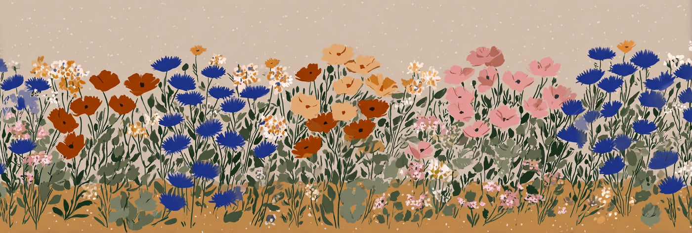 Impression sur toile « Prairie florale vibrante »
