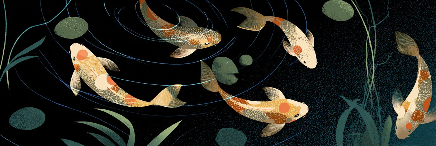 Serene Koi Fish Pond Canvas Print