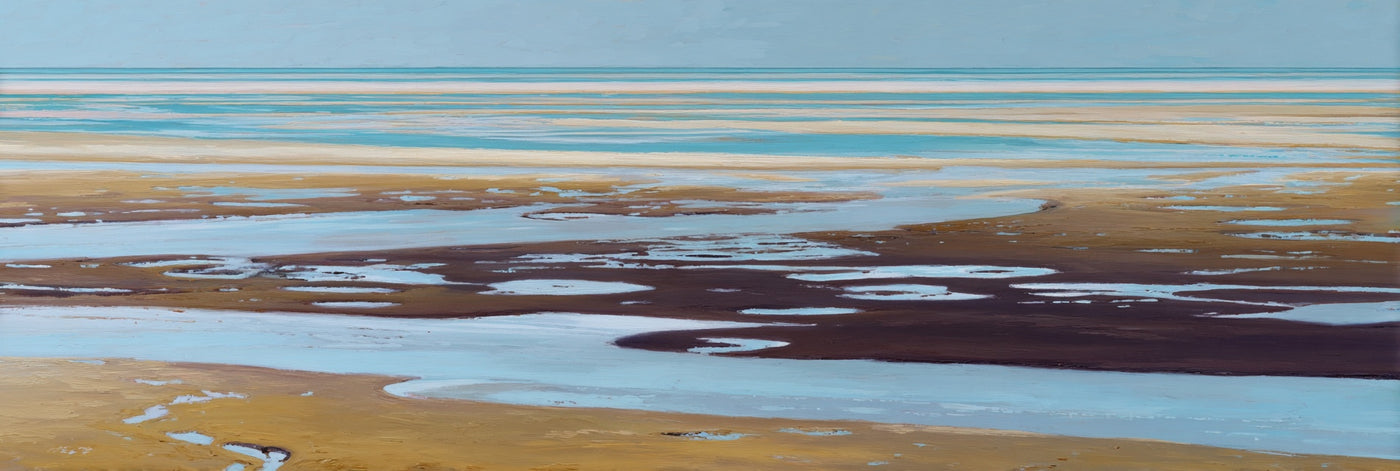Impression sur toile d'un paysage côtier abstrait