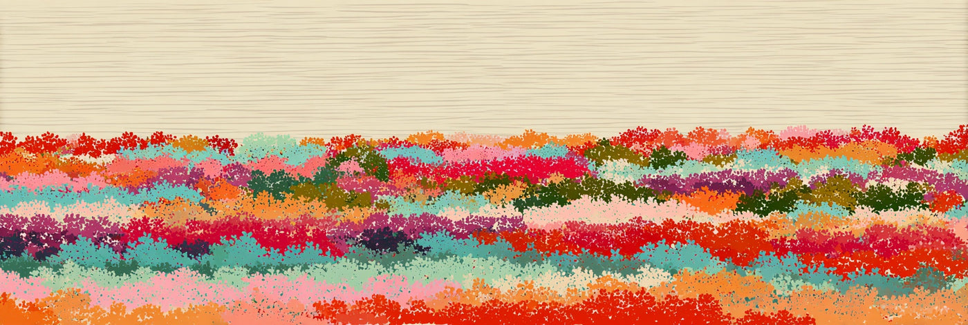 Vibrant Floral Field Canvas Print